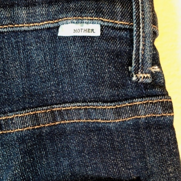 MOTHER INSIDER CROP STEP FRAY NOT ROUGH ENOUGH HI RISE KICK FLARE RAW HEM SZ 25 - Picture 4 of 12